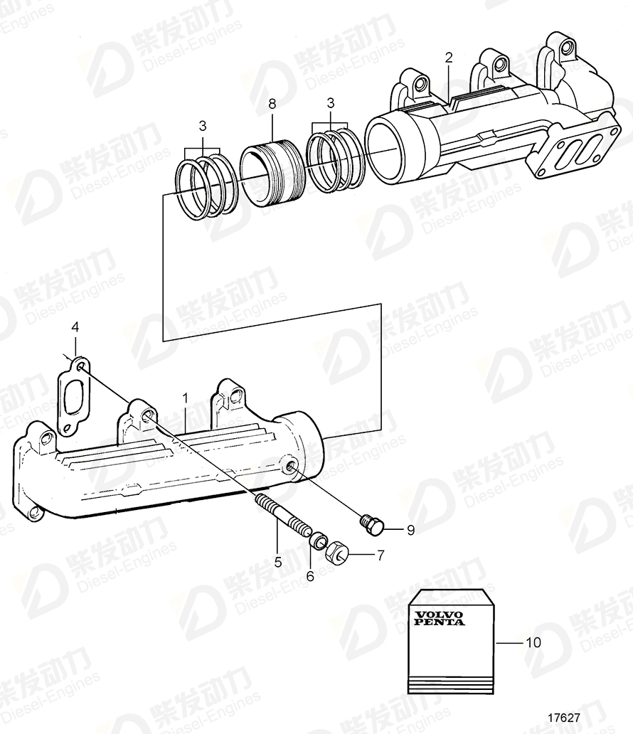 volvo penta Gasket kit 876065 Drawing volvo penta Gasket kit 876065 Drawing